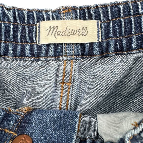 Madewell Pull On Elastic Waist Morningside Dark Wash Balloon Jeans - Picture 11 of 14